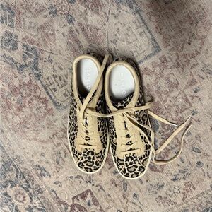 Rothy's Leopard Print Sneakers - Tan and Black